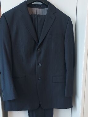 Calvin Klein Black Pinstripe Suit